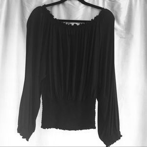 GORGEOUS OFF THE SHOULDER TOP BANDED WAIST